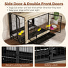 Indoor Decorative Pet House End Table w/3 Lockable Doors-Grey