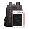 New Mens Travel Backpack PU Leather Satchel Laptop Bag Camping Hiking Rucksack