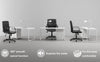 PU 360° Tilt Function Swivel Chair Medium Back Office Chair Arms Computer Chair