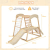 6-in-1 Indoor Jungle Gym Climbing Toy Kids Wooden Playground Climber Playset