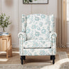 Armchair Stylish Modern Living Room Accent Chair Wood Frame Floral Pattern Sofa