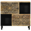 Gecheer Side Cabinet 80x33x75 Solid Wood W9H8