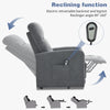 Electric Riser Lift Recliner Chair Fabric Armchair For Elder Standing Aid