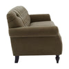 Dusk Hebden Olive Green Matte Velvet 3 Seater Sofa RRP £1100