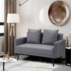 Double Seat Sofa Compact Loveseat Couch 2 Seater Armrest Linen Upholstered Chair