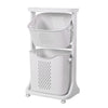 Rolling Laundry Sorter Cart Washing Basket Clothes Hamper Storage Bin On Wheels
