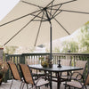 3M Banana Parasol Sun Shade Patio Hanging Umbrella Cantilever Garden Beige UK