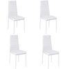 Set of 2/4Pcs Dining Chairs Velvet/PU Padded Seat Metal Legs Home Office Kitchen