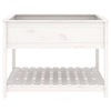 GuyAna Planter with Shelf White 111.5x111.5x81 Solid Wood Pine,Planter G9Y2