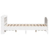 Bed Frame with Headboard White 160x200 Solid Wood Pine Y3Y1