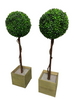 3ft (90cm) Artificial Topiary Ball Trees Decorative Faux Trees Set of 2 Indoor