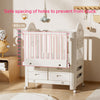 Eco-friendly PP Newborn Cot Bed Baby Bedside Bassinet Crib Infant Storage Drawer