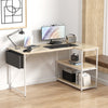 L-Shaped Corner Computer Desk Large PC Table Workstation with Storage Bookcase