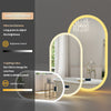 Super Bright Oval LED Bathroom Mirror Bluetooth Beauty Care Mirror Non-flicker