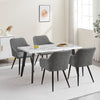 Morden White Dining Table Dining Room Kitchen Garden Table Metal Straight Legs