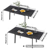 Extra Long Extendable Dining Table Strong Stains-proof Kitchen Table For Party
