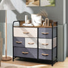 7-Drawer Dresser Fabric Chest of Drawers 3-tier Storage Organizer Unit Bedroom