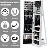 3-in-1 Jewelry Cabinet Full-Length Mirrored Jewelry Armoire Storage Organizer