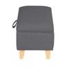Rectangle Fabric Ottoman Storage Chest Padded Footstool Pouffe Chair Bench Trunk