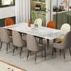 Extra Long Extendable Dining Table Strong Stains-proof Kitchen Table For Party