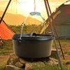 Cast Iron Casserole Dish Pot Pan Cooked Camping Stew Dutch Oven Stockpot Skillet