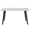 Morden White Dining Table Dining Room Kitchen Garden Table Metal Straight Legs