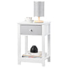 Bedside Table Cabinet with Drawer Side End Table Coffee Tea Table Bedroom Home