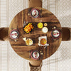 Tribesigns Round Dining Table for 4-6 People, 75 CM Tall Farmhouse Dinning Table