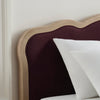 Dusk Versailles Plum Velvet & Natural Wood Effect King Size Bed Frame RRP £699