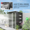 Garden Storage Shed 5 x 3ft With Sloped Roof Sliding Door Tool Organizer NEW UK