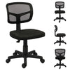 Armless Mesh Office Chair Mid-Back Study Chair Adjsutable Computer Desk Chairs