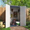 Plastic Garden Storage Shed Outdoor Storage House Tool Shed 130x75x190cm Large