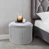 Round Ottoman Footstool Padded Cushion Rest Seat Footstool Pouffe Stool Footrest