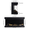 Electric Fireplace Panoramic Media Fire 40/50/60in Standing Insert LED Fireplace