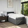 Box Spring Bed with Dark Grey 90x200 Fabric B5C2