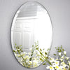 LUVODI High Definition Frameless Oval Wall Mirror for Bathroom/Vanity Bevel Edge