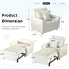 Convertible Sofa Bed 3-in-1 Pull out Arm Chair Folding Recliner Sleeper