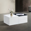 Coffee Table Black White High Gloss Top Large Storage Drawers Home Office Study