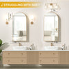 Arched Mirror Cabinet Bathroom Medicine Cabinet Wall Mounted Storage Metal Frame