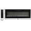 LED Fireplace Media Wall Fire Wall Mounted / Standing Electric Heater 40-100in