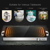 Electric Warming Tray Glasstop Food Warmer w/ Cool-Touch Handles