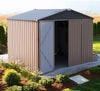 8 x 6FT Galvanised Garden Storage Shed Metal Garden Shed Lockable for Tool Bike