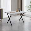 Rectangular Kitchen Dining Table Wooden Table 4-6 Seats Family Party Table White
