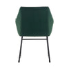 2PC Green Dining Chair Velvet Padded Seat Dining Room Kitchen Chair Modern