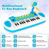 31-Key Piano w/Stool Set for Kids Toddler’s Electronic Keyboard-Blue