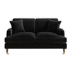 Black Velvet 2 Seater Sofa - Payton SOF109