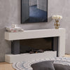 2023 Free Standing Electric Wall Mounted Fireplace L Wooden Surround Suite White