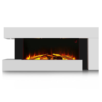 52'' Electric Fireplace Heater LED Flame White Surround Standing Hanging Remote