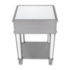 Elegant Mirrored End Table Bed Side Table with Storage for Living Room Bedroom
