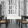 Grey Wood Birch Tree Wallpaper Forest Textured 3D Effect Wall Background Decor
